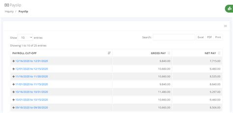 ONLINE PAYSLIP INQUIRE .